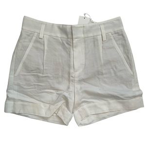 Vince white linen style cuffed shorts new with tags size 0